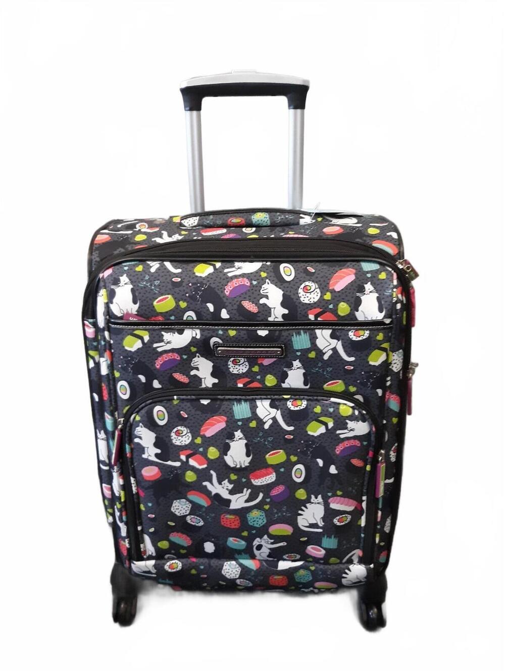 Lily Bloom  Eco-Friendly Patterned Carry-On Suitcase with Wheels